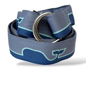 Vineyard Vines Belt Blue Whale Mens Large Casual Golf Sailing Web D-ring